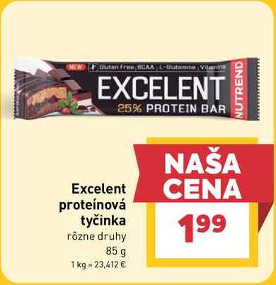 Excelent proteínová tyčinka rôzne druhy 85 g