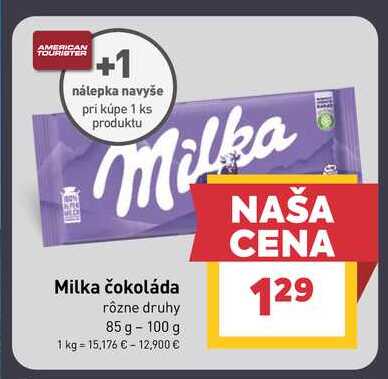 Milka čokoláda rôzne druhy 85 g - 100 g