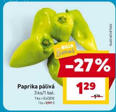 Paprika pálivá 3 ks/1 bal.