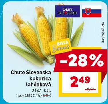 Chute Slovenska kukurica lahôdková 3 ks/1 bal.