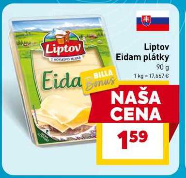 Liptov Eidam plátky 90 g