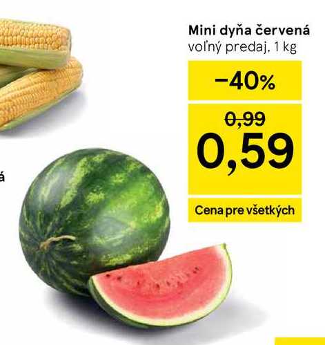 Mini dyňa červená voľný predaj, 1 kg