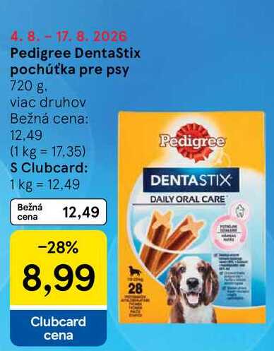 Pedigree DentaStix pochúťka pre psy 720 g
