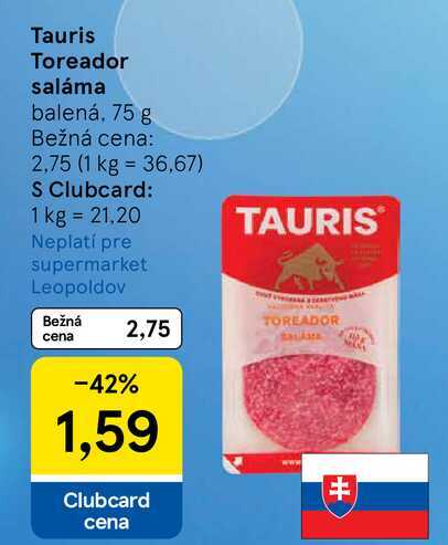 Tauris Toreador saláma balená, 75 g