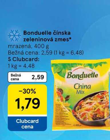Bonduelle čínska zeleninová zmes mrazená, 400 g
