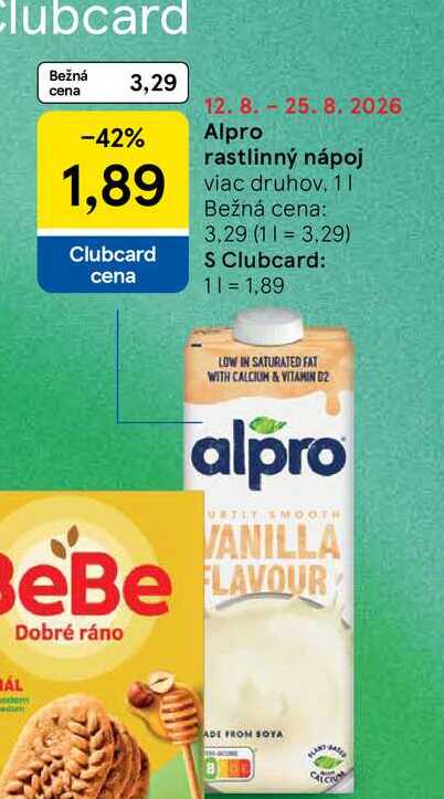 Alpro rastlinný nápoj viac druhov, 1l