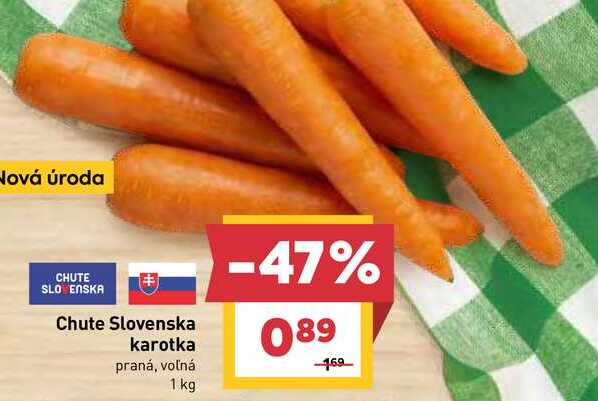 Chute Slovenska karotka praná, voľná 1 kg