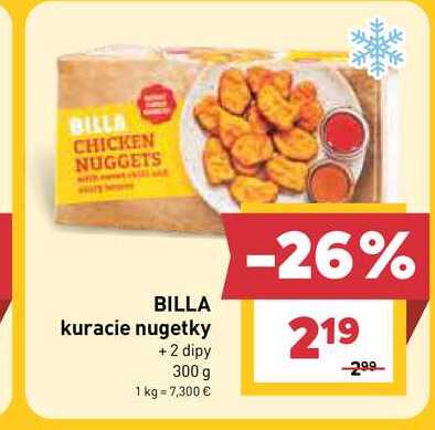 BILLA kuracie nugetky + 2 dipy 300 g