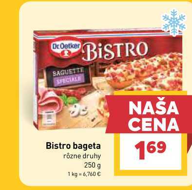 Bistro bageta rôzne druhy 250 g
