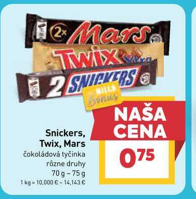 Snickers Čokoládová tyčinka 70 g