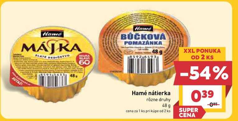 Hamé nátierka rôzne druhy 48 g