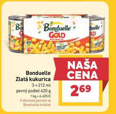 Bonduelle Zlatá kukurica 3 x 212 ml