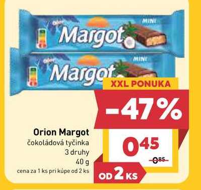 Orion Margot čokoládová tyčinka 3 druhy 40 g