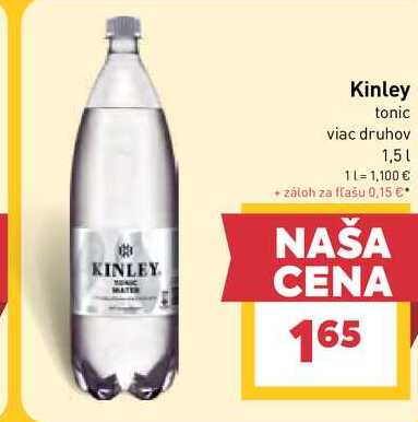 Kinley tonic viac druhov 1,5l