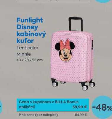 Funlight Disney kabínový kufor Lenticular Minnie 40 x 20 x 55 cm