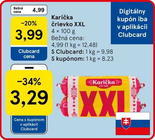 Karička črievko XXL 4 x 100 g