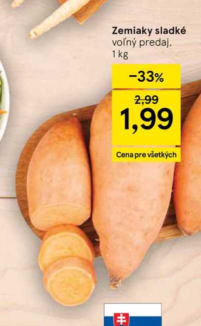 Zemiaky sladké voľný predaj 1 kg