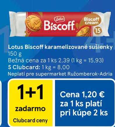 Lotus Biscoff karamelizované sušienky 150 g