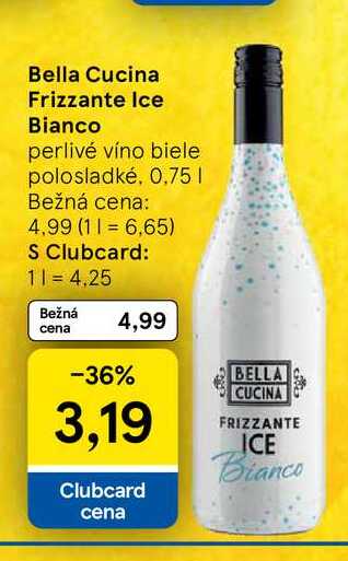 Bella Cucina Frizzante Ice Bianco perlivé víno biele polosladké, 0,75l