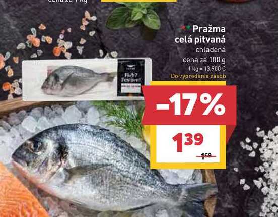 Festive Pražma celá pitvaná chladená cena za 100 g