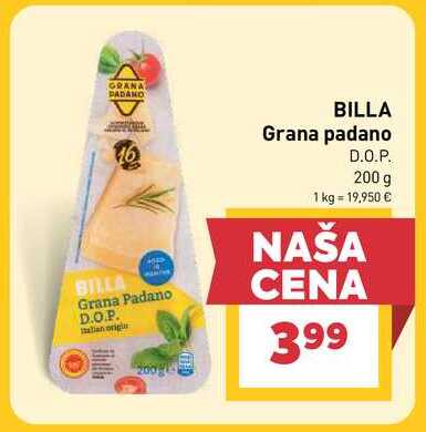 BILLA Grana padano D.O.P. 200 g