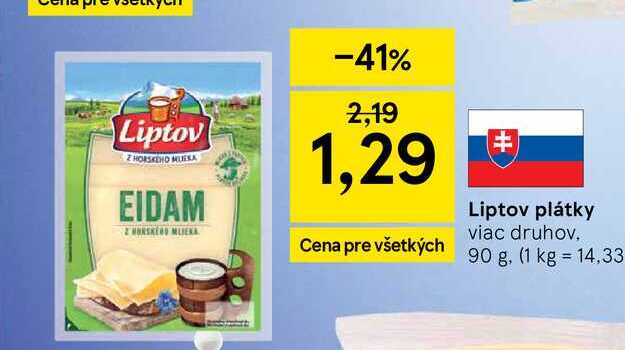 Liptov plátky viac druhov 90 g