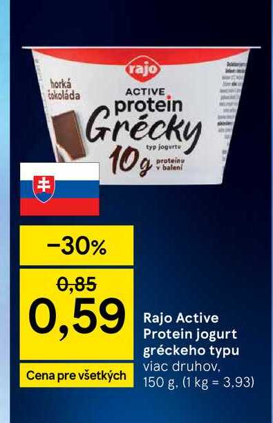Rajo Active Protein jogurt gréckeho typu viac druhov 150 g