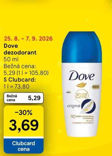 Dove dezodorant 50 ml