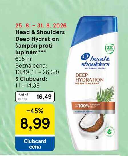 Head & Shoulders Deep Hydration šampón proti lupinám 625 ml