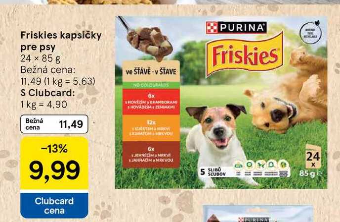 Friskies kapsičky pre psy 24 x 85 g 