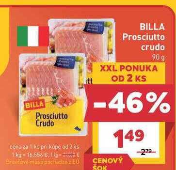 BILLA Prosciutto Crudo 90g
