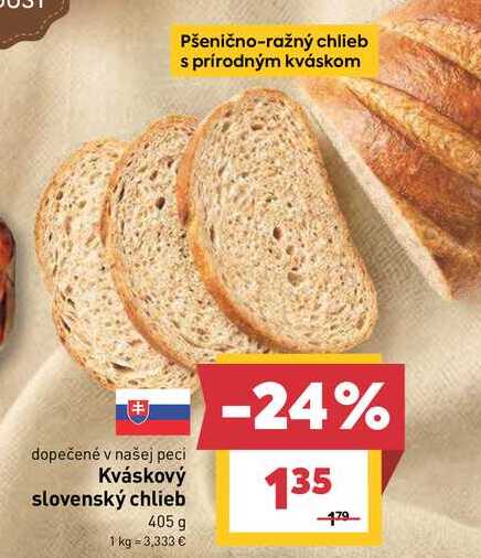 Kváskový slovenský chlieb 405 g