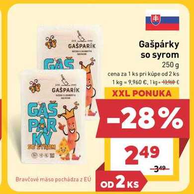 Gašpárky so syrom 250 g