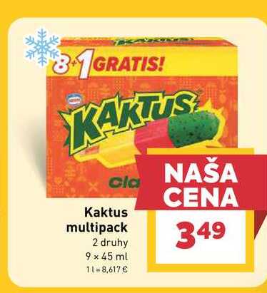 Kaktus multipack 2 druhy 9 × 45 ml