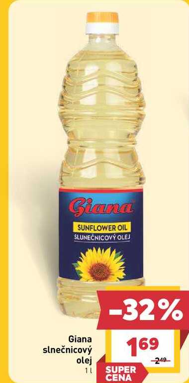 Giana slnečnicový olej 1L 