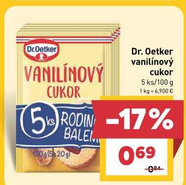 Dr. Oetker vanilínový cukor 5 ks/100 g