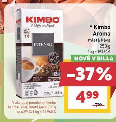 Kimbo Aroma Gold, mletá káva 250 g