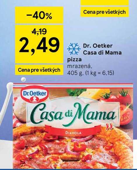 Dr. Oetker Casa di Mama pizza mrazená, 405 g