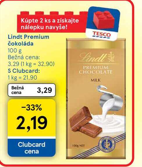 Lindt Premium čokoláda 100 g