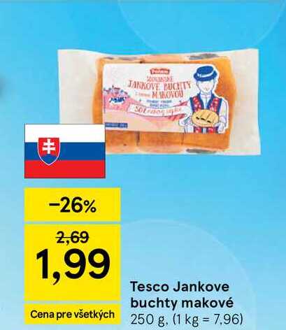 Tesco Jankove buchty makové 250 g