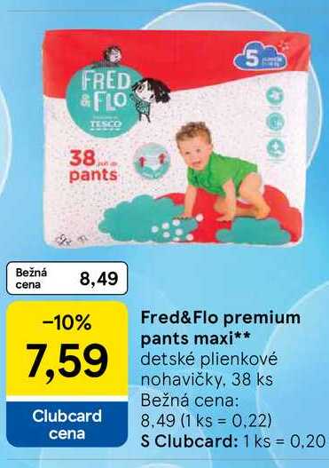 Fred&Flo premium pants maxi detské plienkové 38 ks