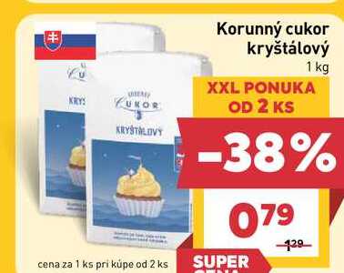 Korunný cukor kryštálový 1 kg