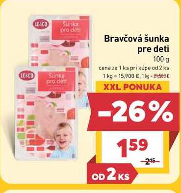 Bravčová šunka pre deti 100 g