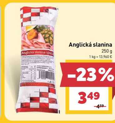 Anglická slanina 250 g