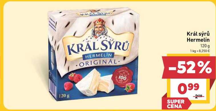 Král sýrů Hermelín 120 g