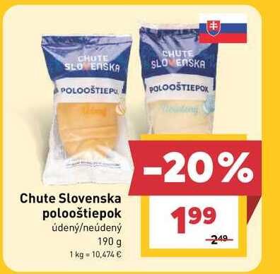 Chute Slovenska polooštiepok údený/neúdený 190 g