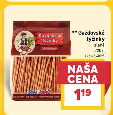 Gazdovské tyčinky slané 220 g