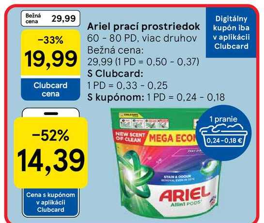 Ariel prací prostriedok 60-80 PD