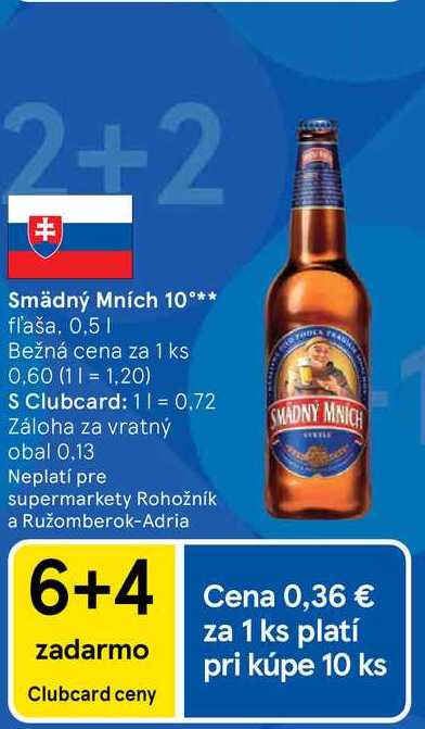 Smädný Mních 10° fľaša, 0,5l