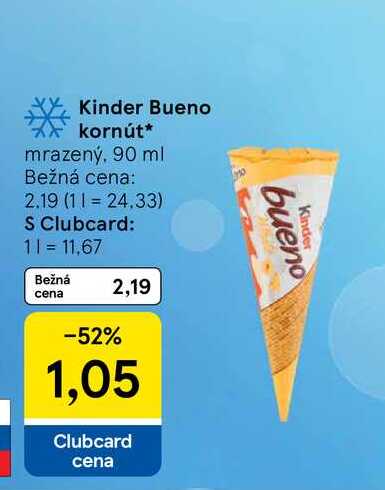 Kinder Bueno kornút mrazený, 90 ml